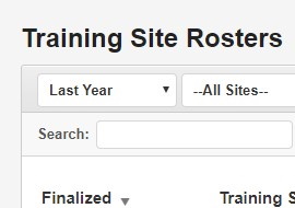 Training Site Rosters